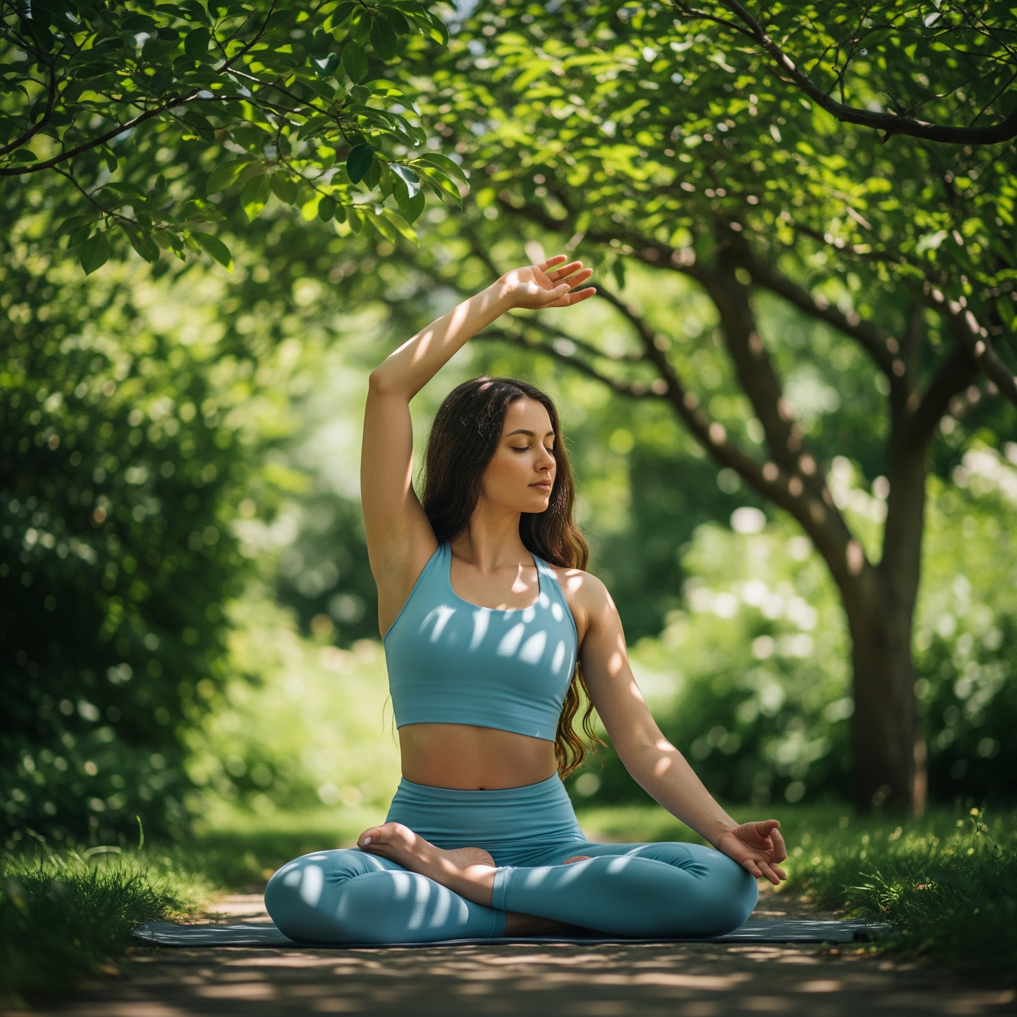 woman in lotus pose